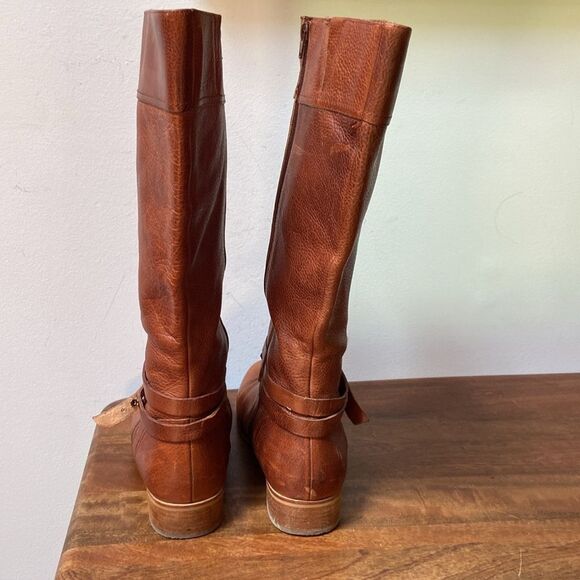 Lands' End Brown Heeled Boots Timeless Equestrian Style - Picture 3 of 15